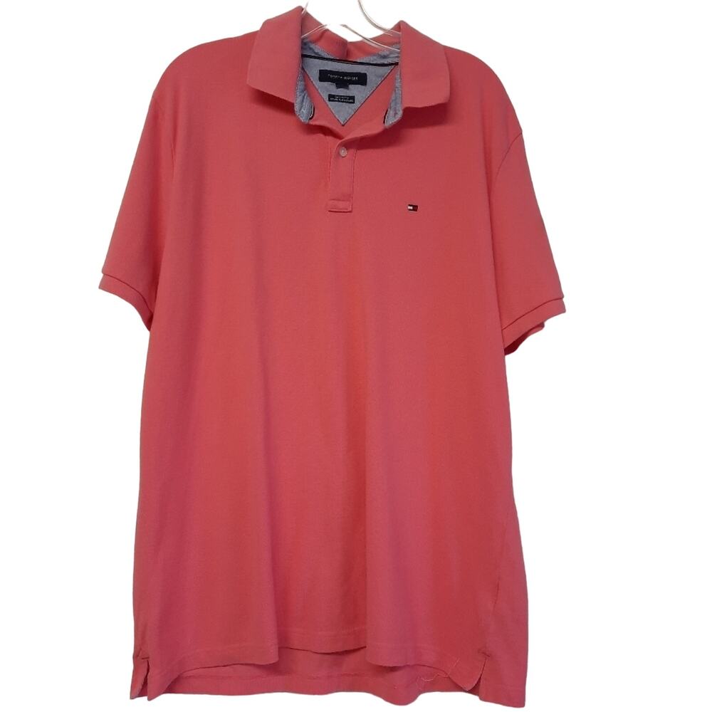 Tommy Hilfiger coral color polo XL